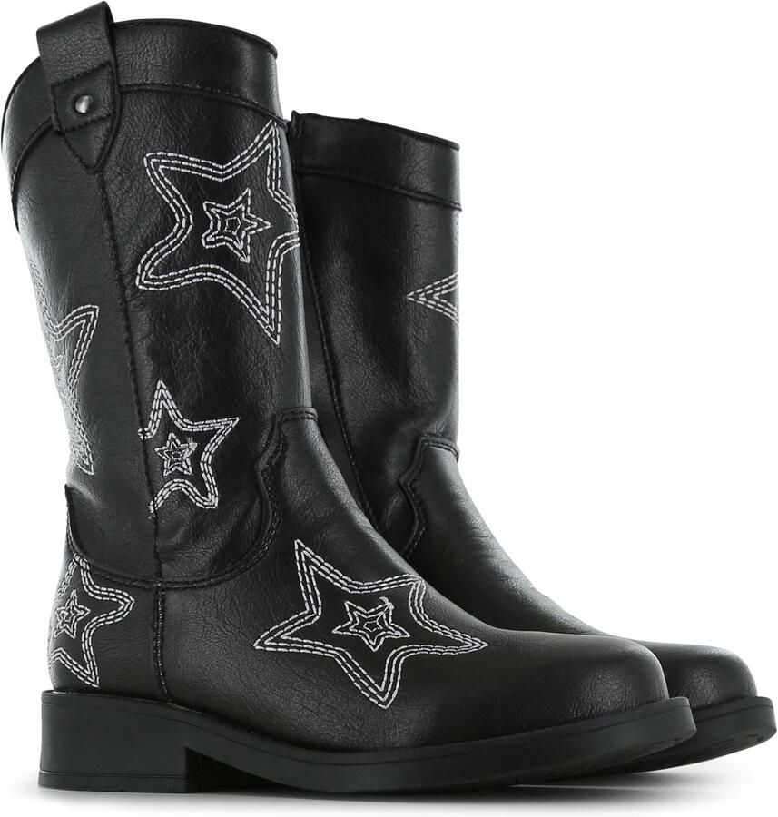 Shoesme Cowboylaarzen Meisjes Black Silver Leer