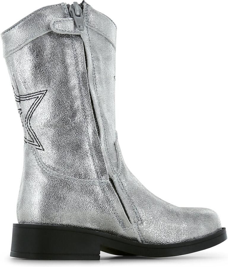 Shoesme Cowboylaarzen Meisjes Old Silver Black Leer - Foto 5