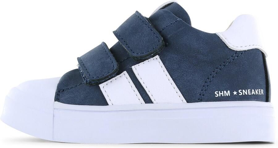 Shoesme Donkerblauwe Sneaker Met Witte Stripings Sneakers Kinderen Jongens Dark Blue Microfiber nubuck - Foto 2