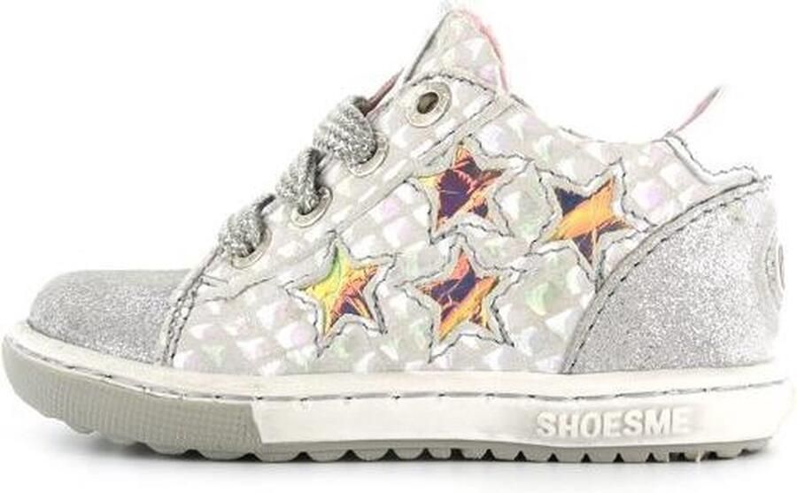 Shoesme Extreme Flex Meisjes Veterschoen Zilver