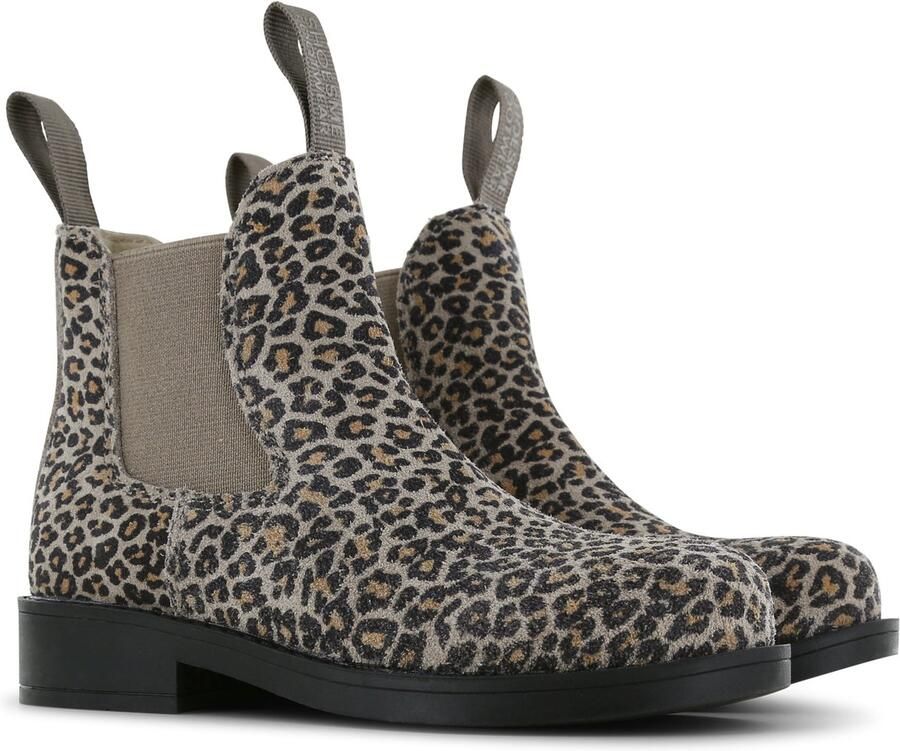 Shoesme Grijze Panterprint Boot Laarzen Kinderen Meisjes Leopard Cognac Suède - Foto 2