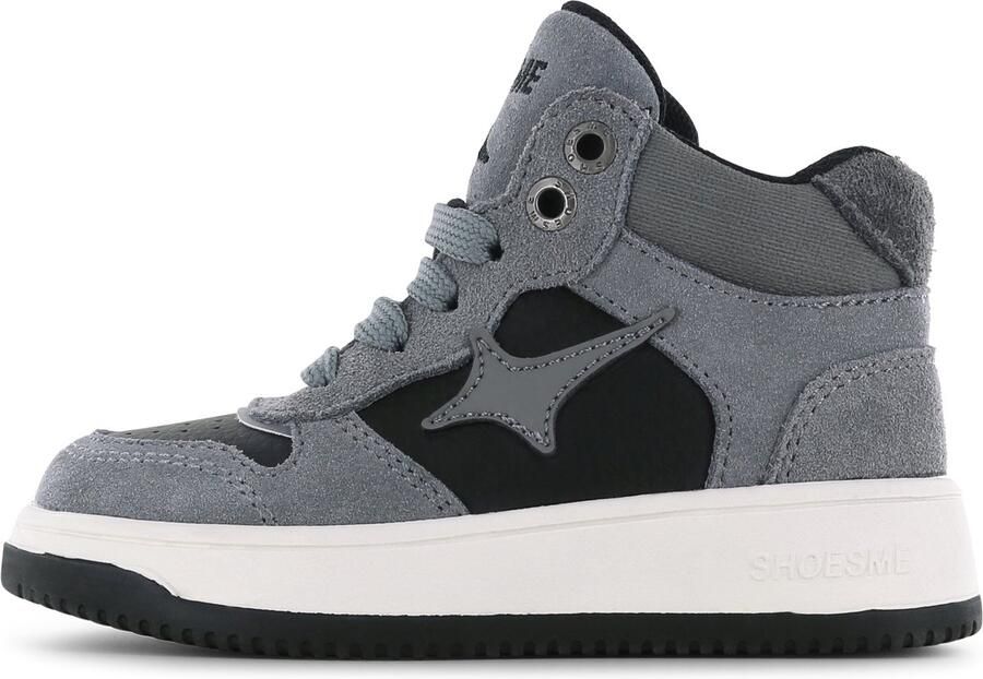 Shoesme New Outsole Sneakers grijs Suede Kinderschoenen