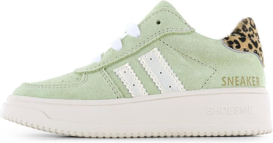 Shoesme Groene Sneaker Sneakers Kinderen Meisjes Green Leopardo Ponyhair - Foto 6