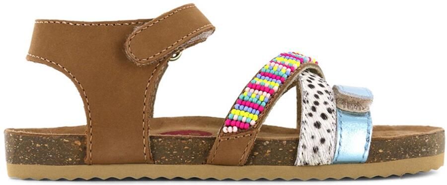Shoesme leren sandalen met kraaltjes bruin multi Meisjes Leer All over print 25 - Foto 5