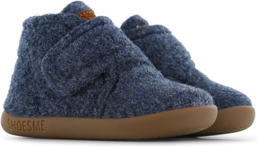 Shoesme Jeans Blauw Vilten Slofje Baby Slofjes Jongens Dark Blue