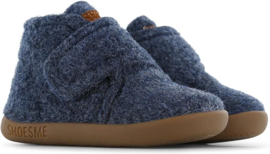 Shoesme Jeans Blauw Vilten Slofje Baby Slofjes Jongens Dark Blue