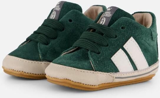 Shoesme Leren Lopen Sneakers groen Suède