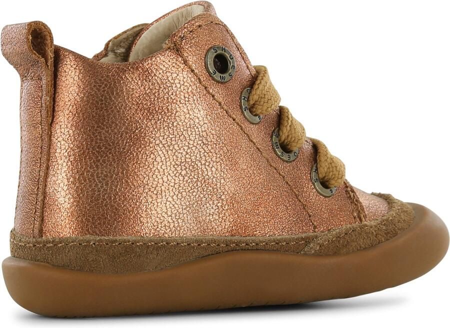 Shoesme Baby Veterschoenen Meisjes jongens Champagne Gold Leer