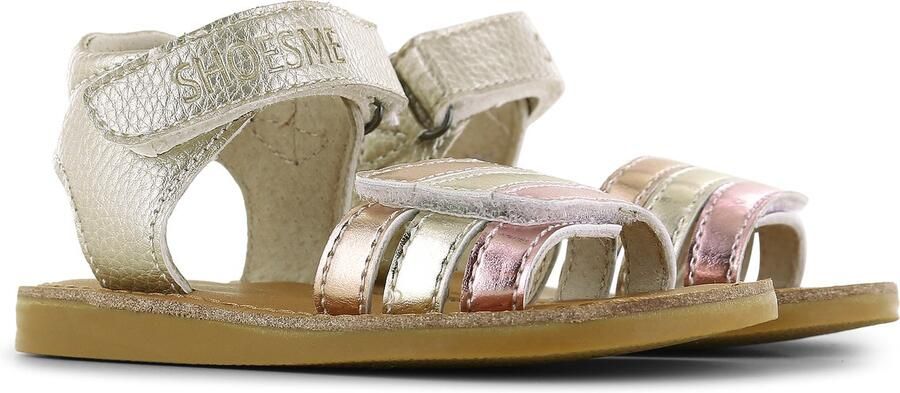 Shoesme Metallic Gouden Sandaal Sandalen Kind Meisjes Gold Multi Microfiber leer