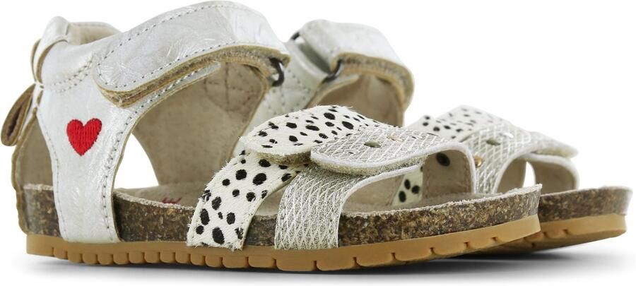 Shoesme metallic gouden sandaal met hartje - Foto 5