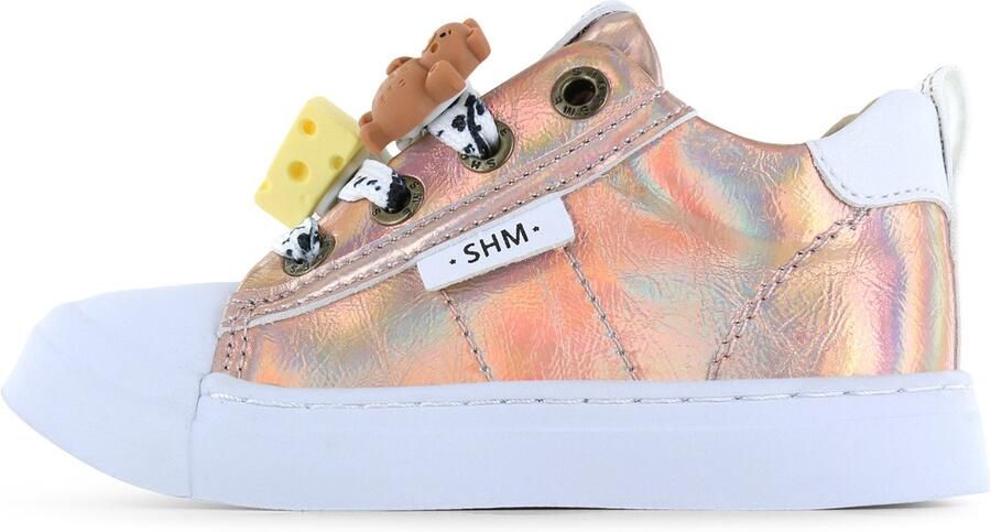 Shoesme Metallic Roze Sneaker Sneakers Kinderen Meisjes Rose Gold Microfiber leer