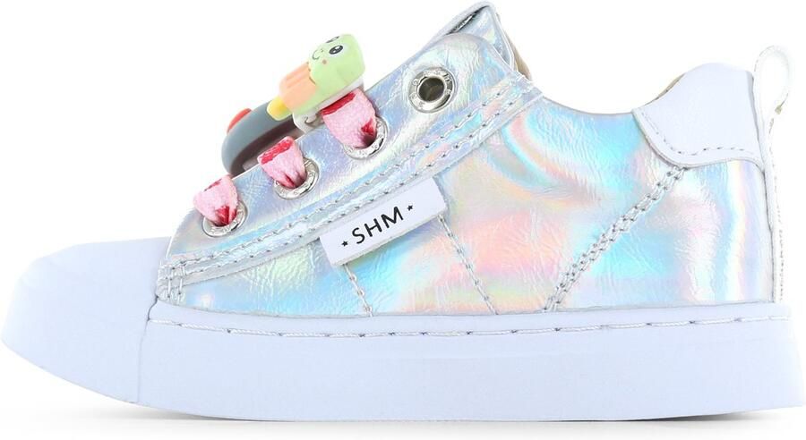 Shoesme metallic zilveren sneaker