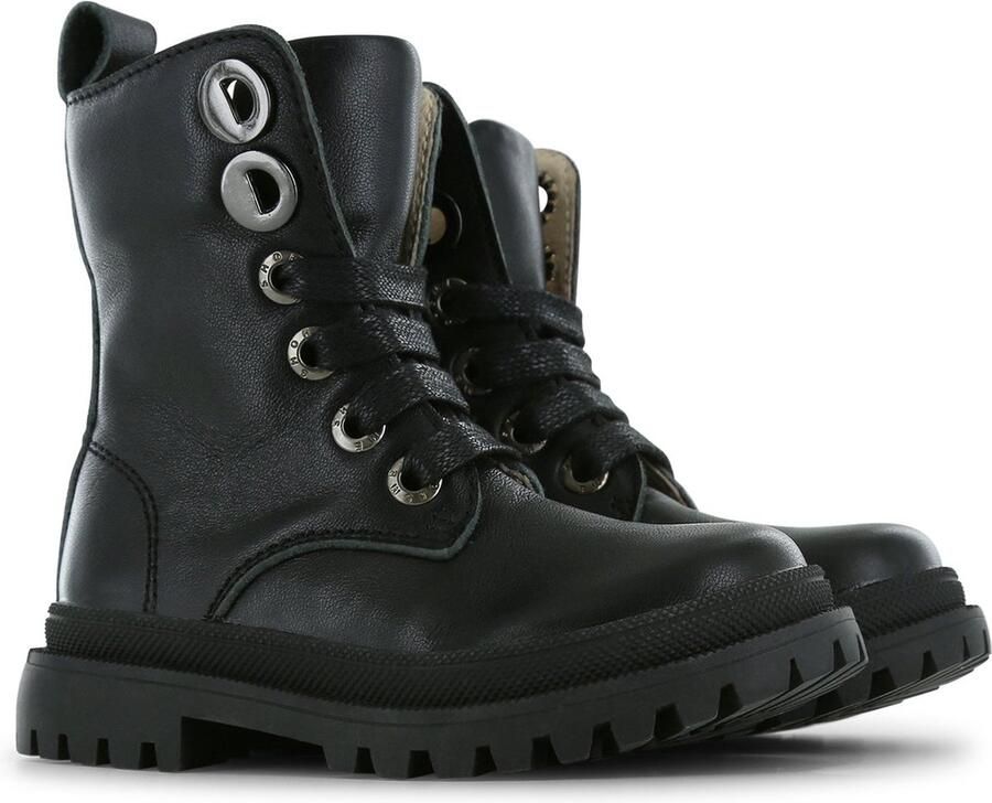 Shoesme Nt21w005 Veterboots Laarzen Met Veters Meisjes Kids Zwart - Foto 9