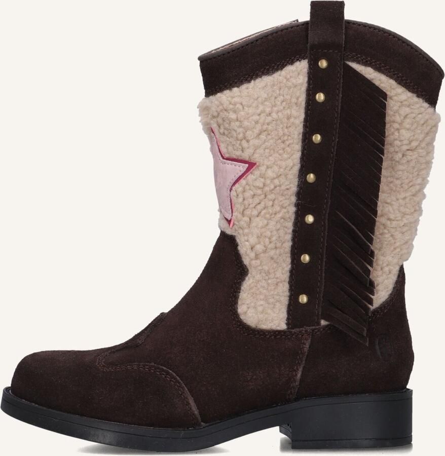 Shoesme western suède teddy laarzen donkerbruin - Foto 7