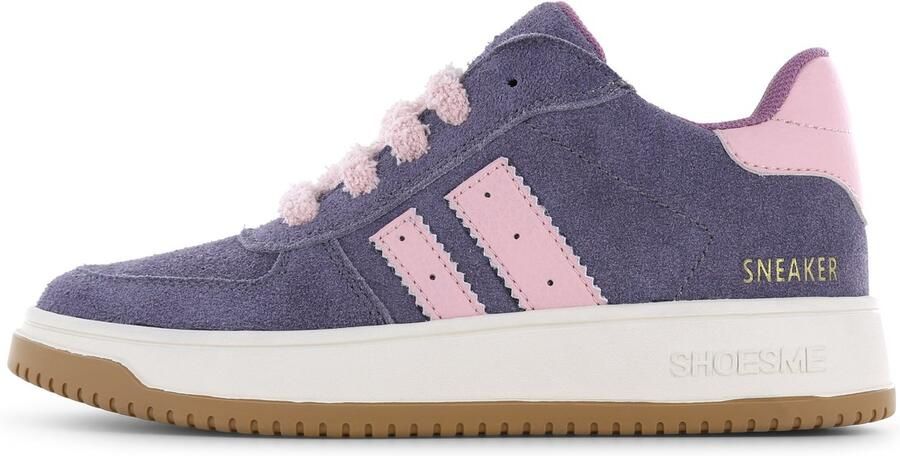 Shoesme Paarse Sneaker Met Ritssluiting Sneakers Kinderen Meisjes Purple Pink Suède - Foto 2