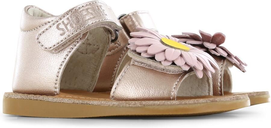 Shoesme Rosé Sandaal Met Bloem Sandalen Kind Meisjes Rose Gold Microfiber leer