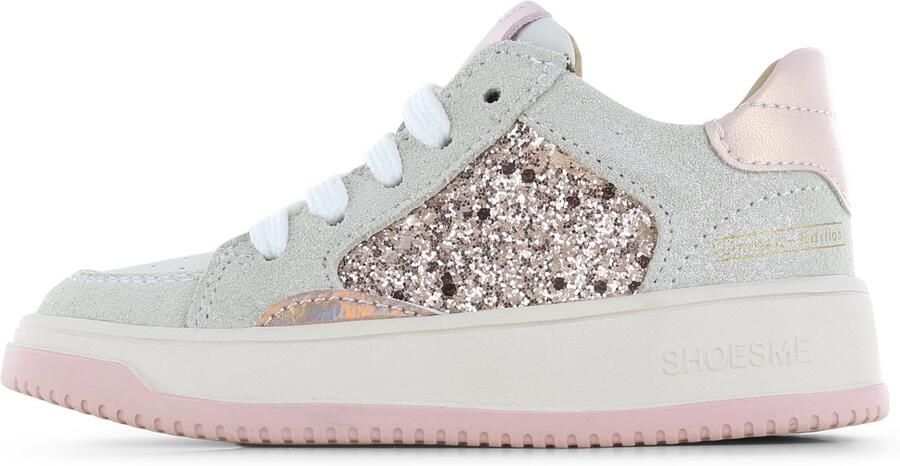 Shoesme Roze Sneaker Met Glitters Sneakers Kinderen Meisjes Beige Pink Glitter Pailletten - Foto 2
