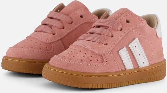 Shoesme Roze Suède Sneakertje Sneakers Kinderen Meisjes Pink Leer