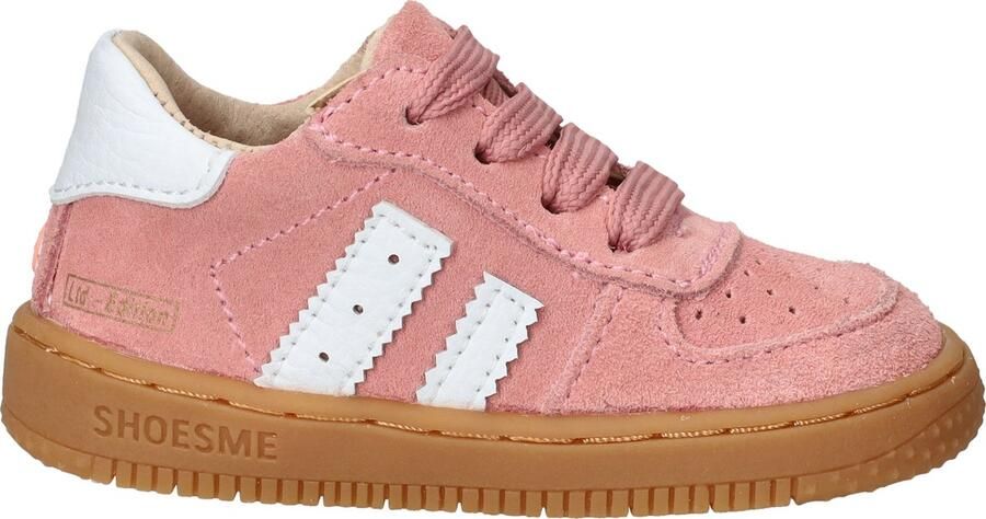 Shoesme Roze Suède Sneakertje Sneakers Kinderen Meisjes Pink Leer