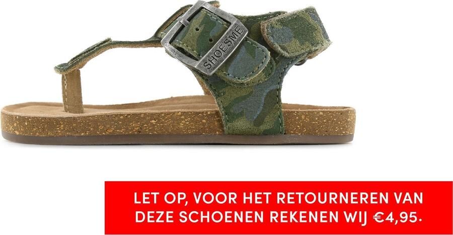 Shoesme teenslipper sandaal met camoprint