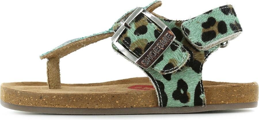 Shoesme mintgroene animal ponyhair teenslipper sandaal