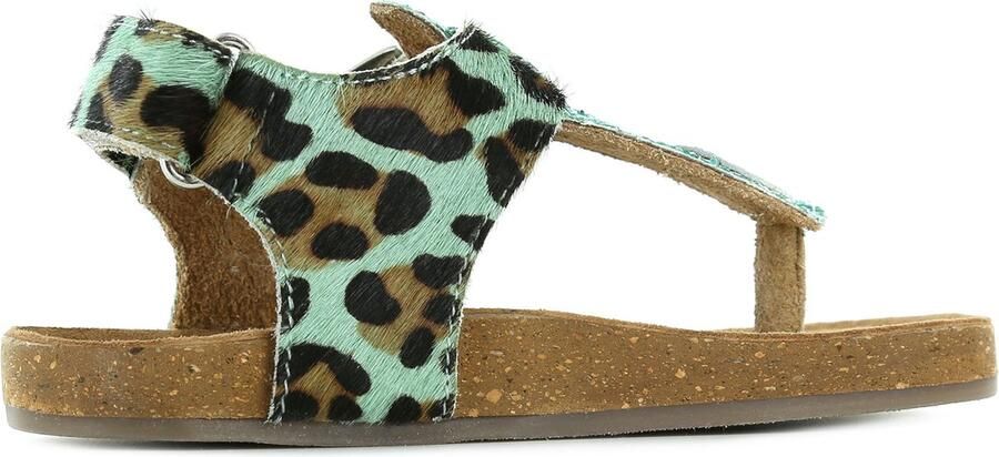 Shoesme mintgroene animal ponyhair teenslipper sandaal - Foto 3