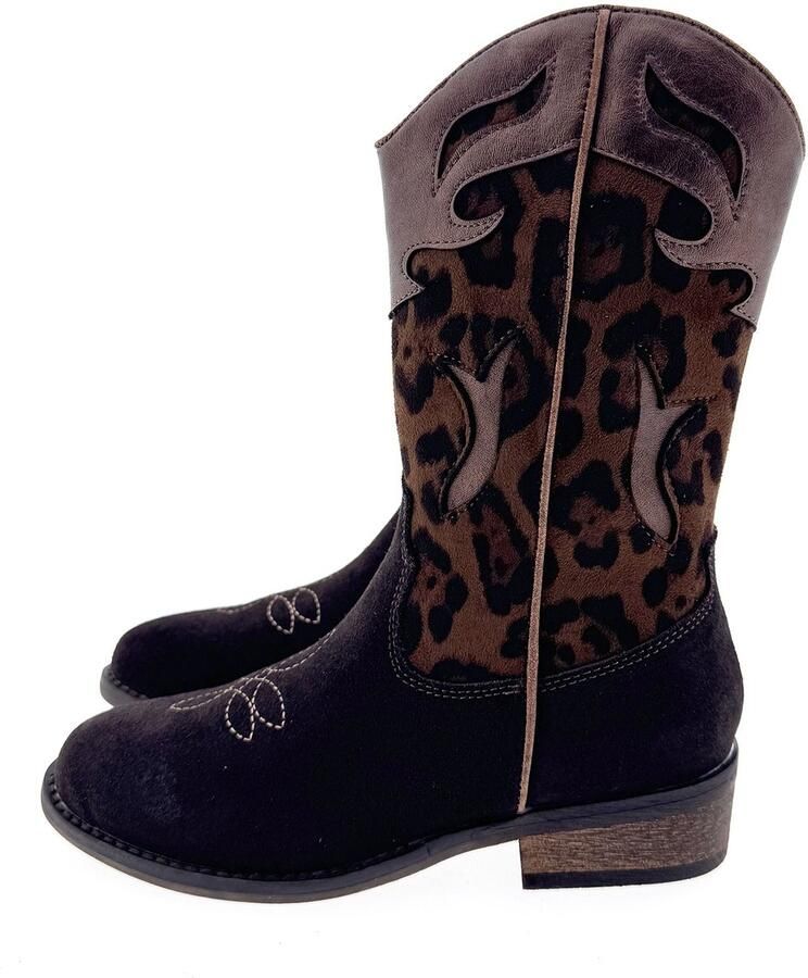 Shoesme Selected Western laars bruin combi