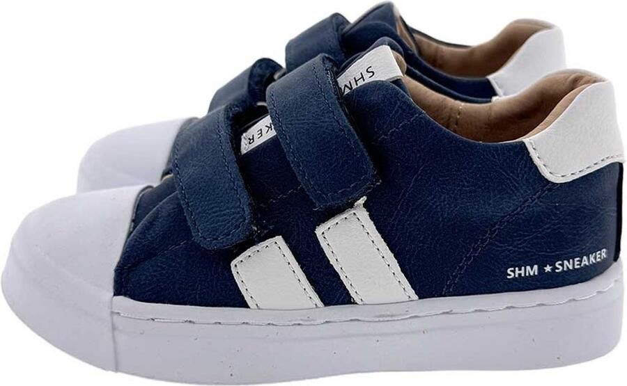 Shoesme donkerblauwe sneaker met witte stripings