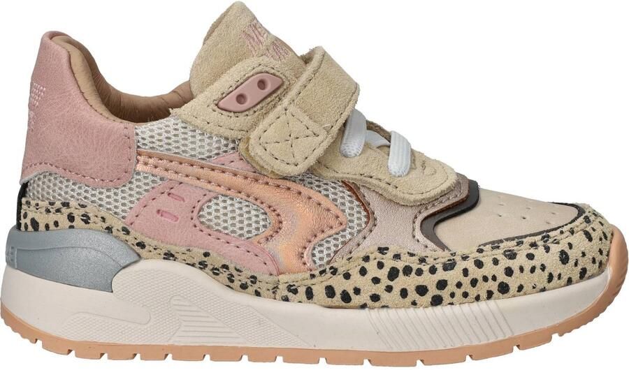 Shoesme Sneaker Met Panterprint Sneakers Kinderen Meisjes Beige Animal Pink Microleer - Foto 2