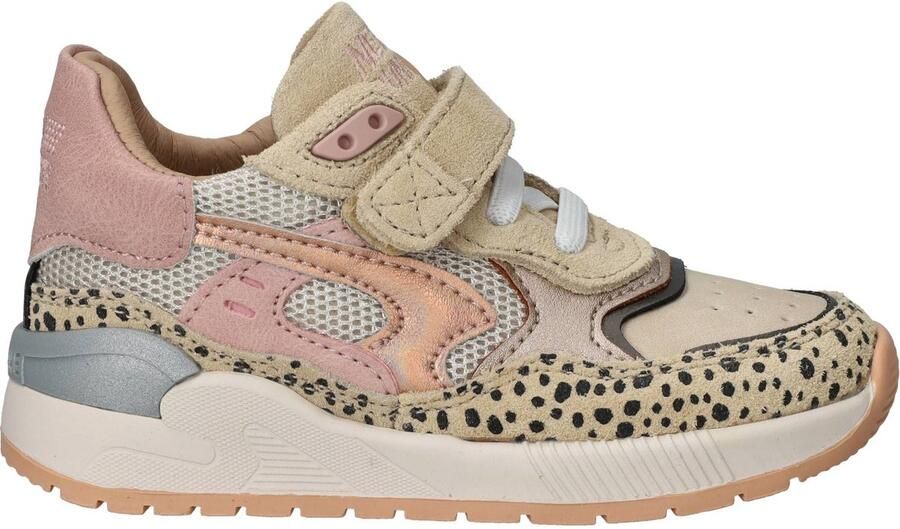 Shoesme Sneaker Met Panterprint Sneakers Kinderen Meisjes Beige Animal Pink Microleer - Foto 2