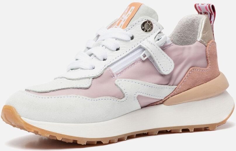 Shoesme Beige Sneaker Met Glitters Sneakers Kinderen Meisjes Beige Lilac Glitter Pailletten