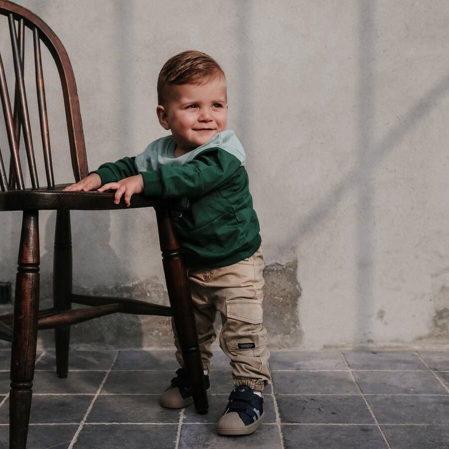 Shoesme Sneakers Jongens Dark Blue Leer