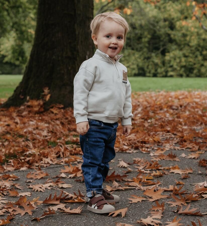 Shoesme Sneakers Jongens Dark Brown Leer