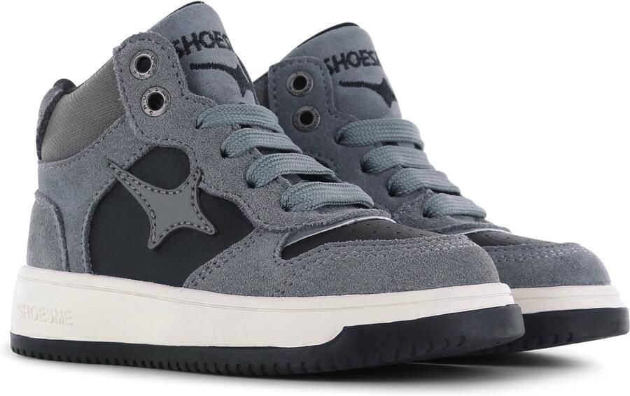 Shoesme New Outsole Sneakers grijs Suede Kinderschoenen