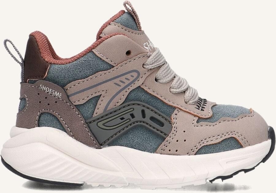 Shoesme Sneakers Jongens Taupe Blue Brown Sportvoering