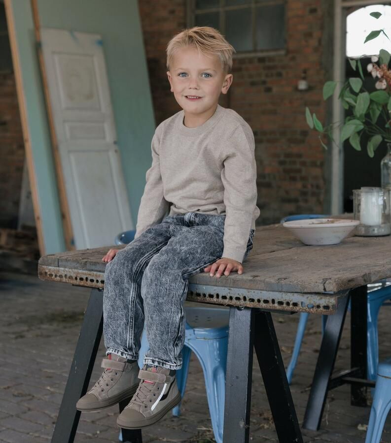 Shoesme Sneakers Jongens Taupe Leer - Foto 2