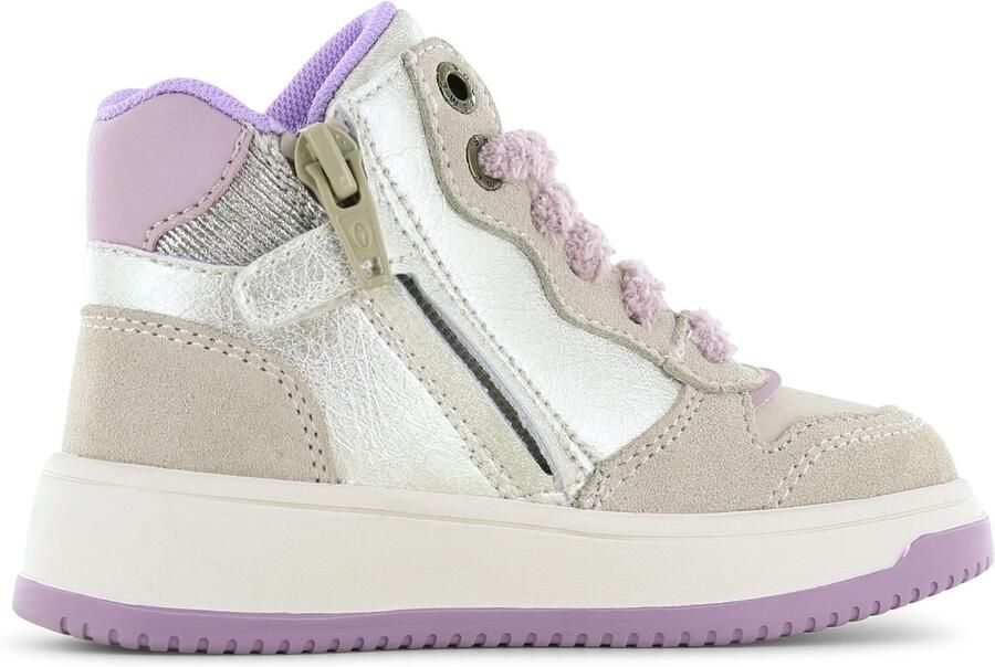 Shoesme Sneakers Meisjes Beige Lilac Sportvoering - Foto 4