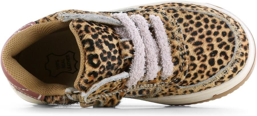 Shoesme Sneakers Meisjes leopard cognac Sportvoering