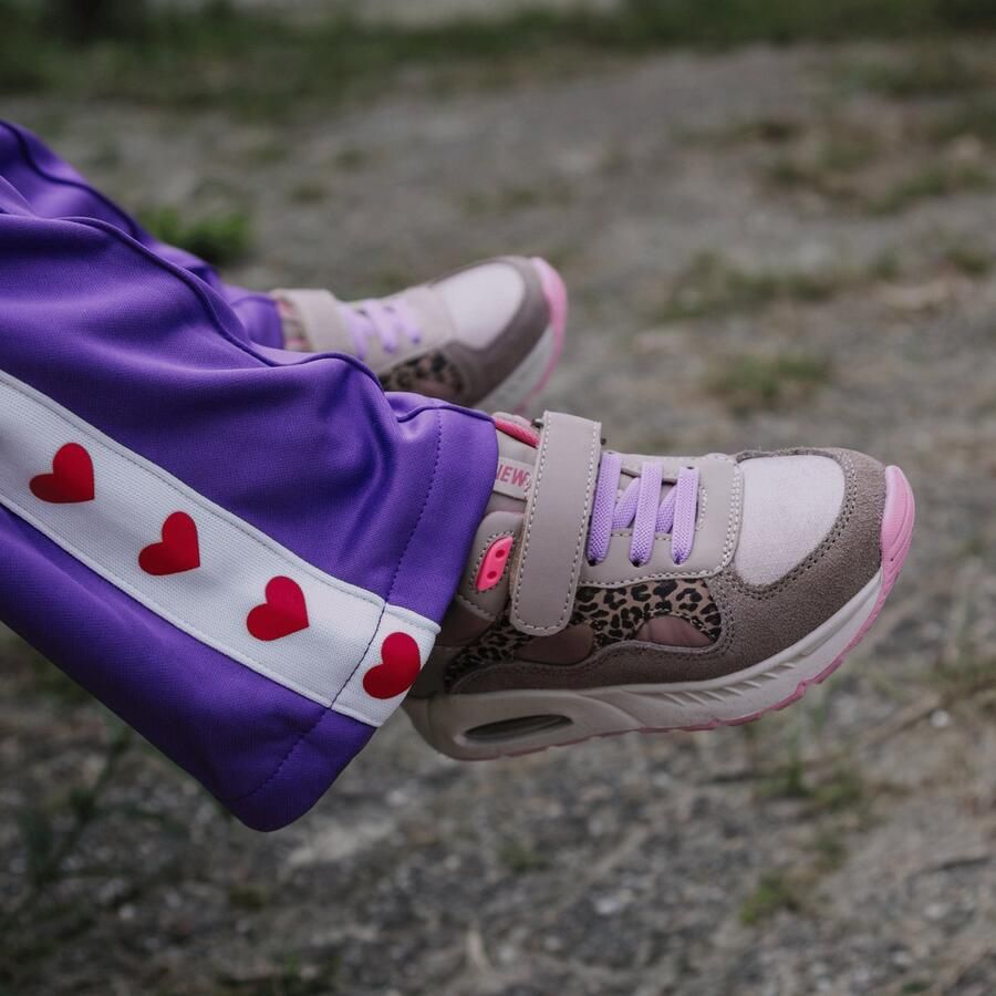 Shoesme Sneakers Meisjes Taupe Leopard Sportvoering