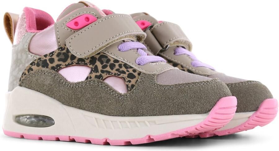 Shoesme Sneakers Meisjes Taupe Leopard Sportvoering - Foto 4