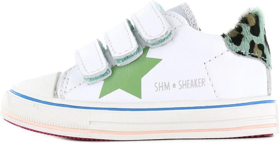 Shoesme Sneakers | Meisjes | white green | Leer