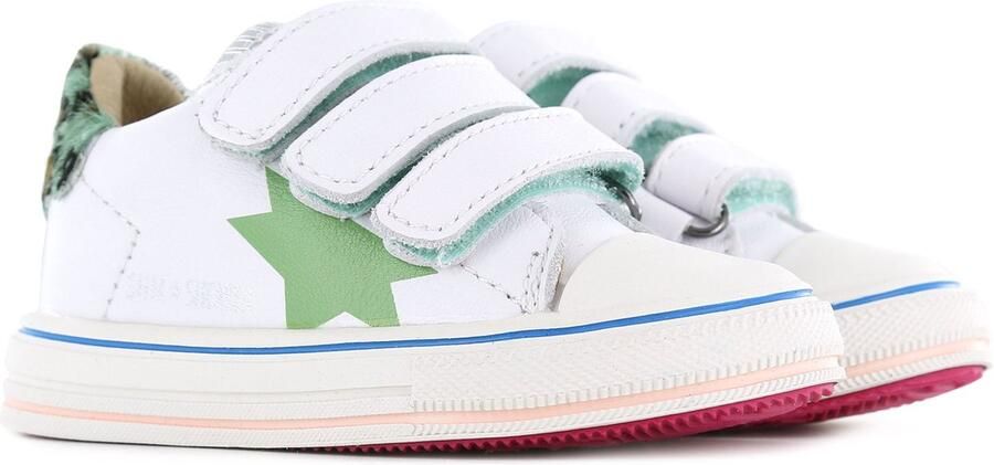 Shoesme Sneakers | Meisjes | white green | Leer - Foto 3