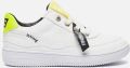 Shoesme MU21S020-C leren sneakers wit geel - Wit
