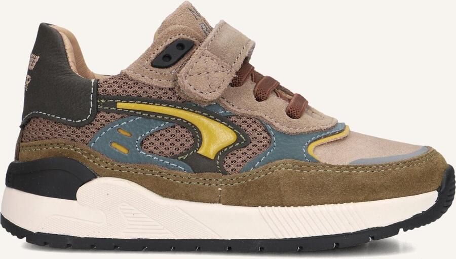 Shoesme suède sneakers olijfgroen grijsgroen - Foto 4