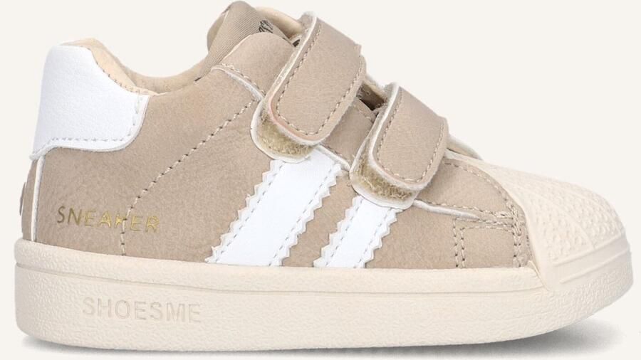 Shoesme Taupe Sneakertje Sneakers Kinderen Unisex Taupe Microfiber leer - Foto 2