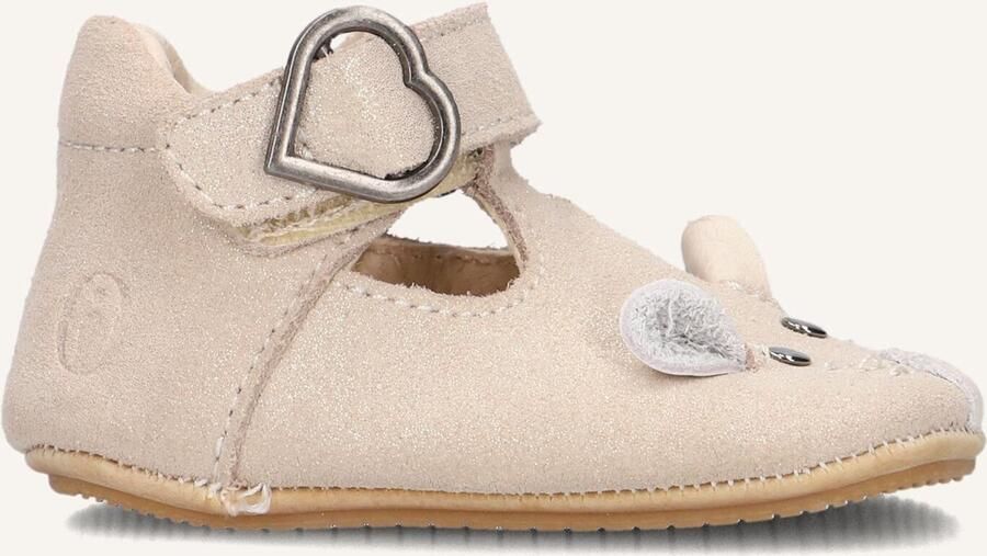 Shoesme Unisex Platte sandalen Bp25s009 Beige Suède