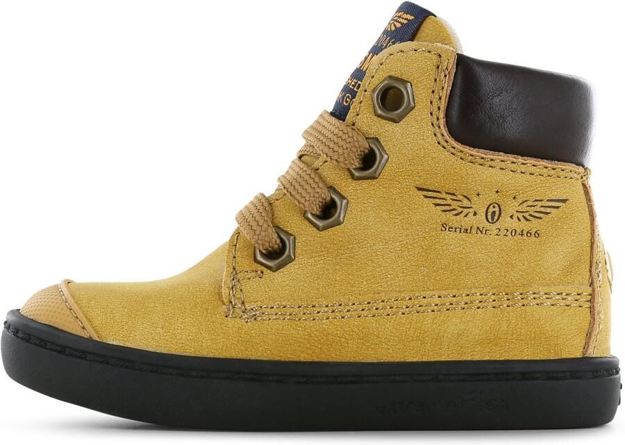 Shoesme Veterschoenen Jongens Ochre Yellow Leer