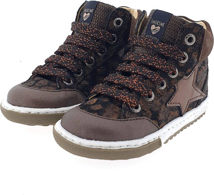 Shoesme Veterschoenen | Meisjes | BRONZE | Leer
