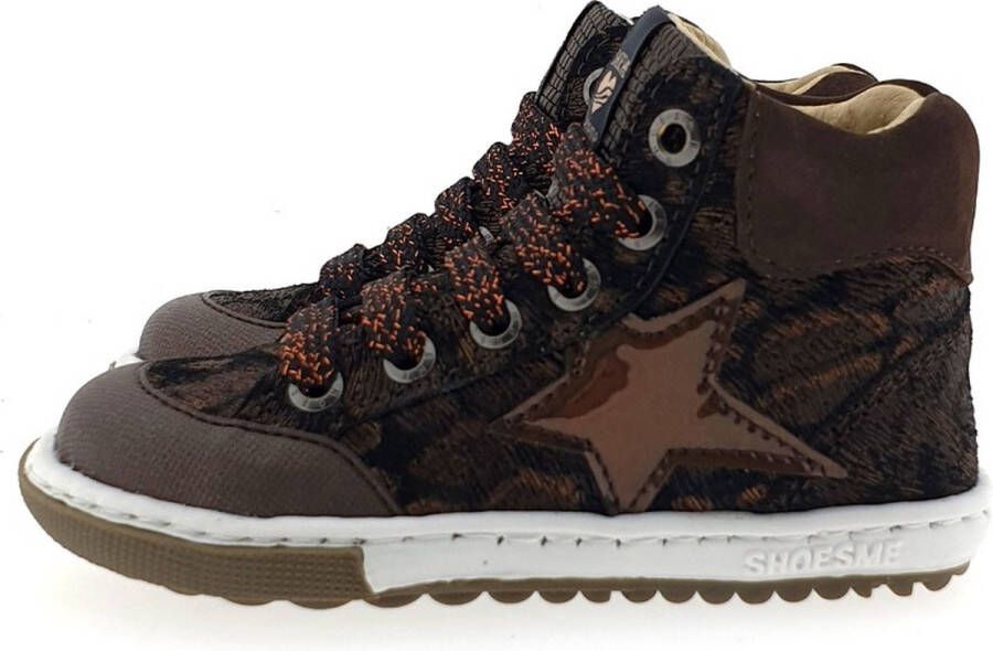 Shoesme Veterschoenen | Meisjes | BRONZE | Leer - Foto 6