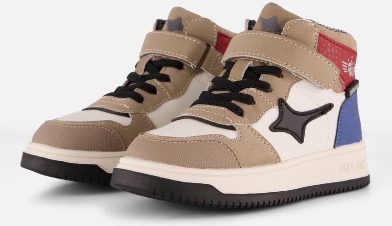 Shoesme waterproof veterboots taupe multi Kinderschoenen